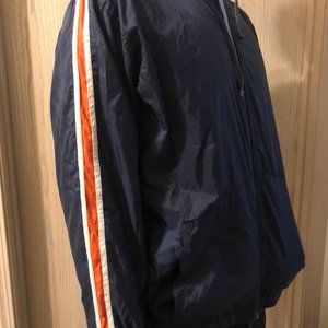 Navy and orange hooded Lavon athletic jacket